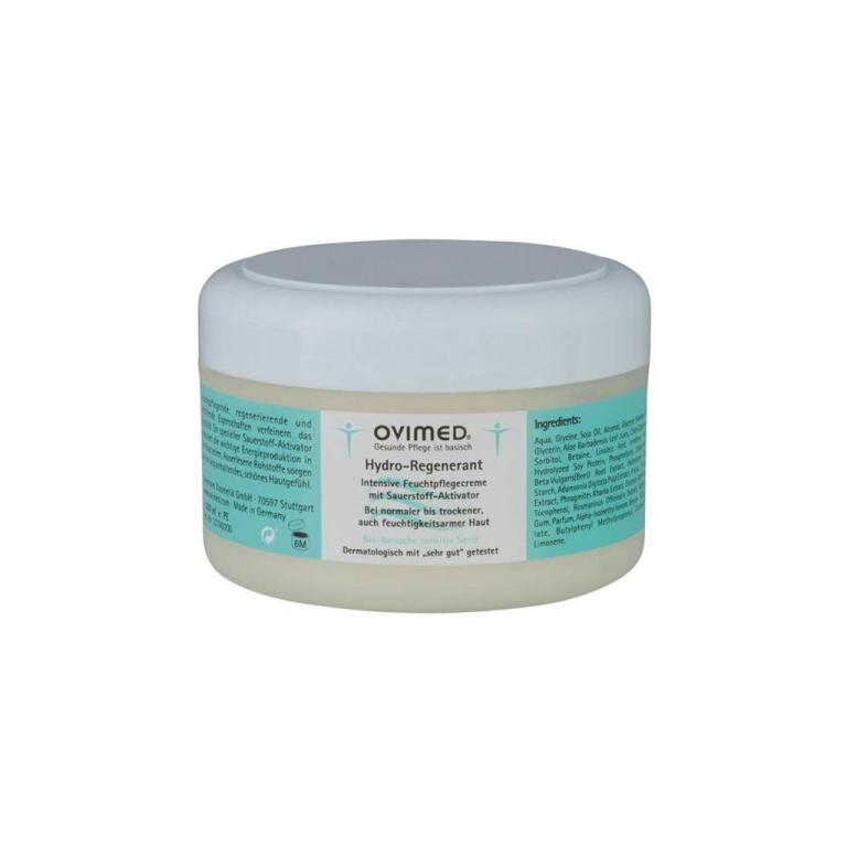 Bio-basische Hydroregenerant Feuchtpflegecreme von OVIMED - Tiegel