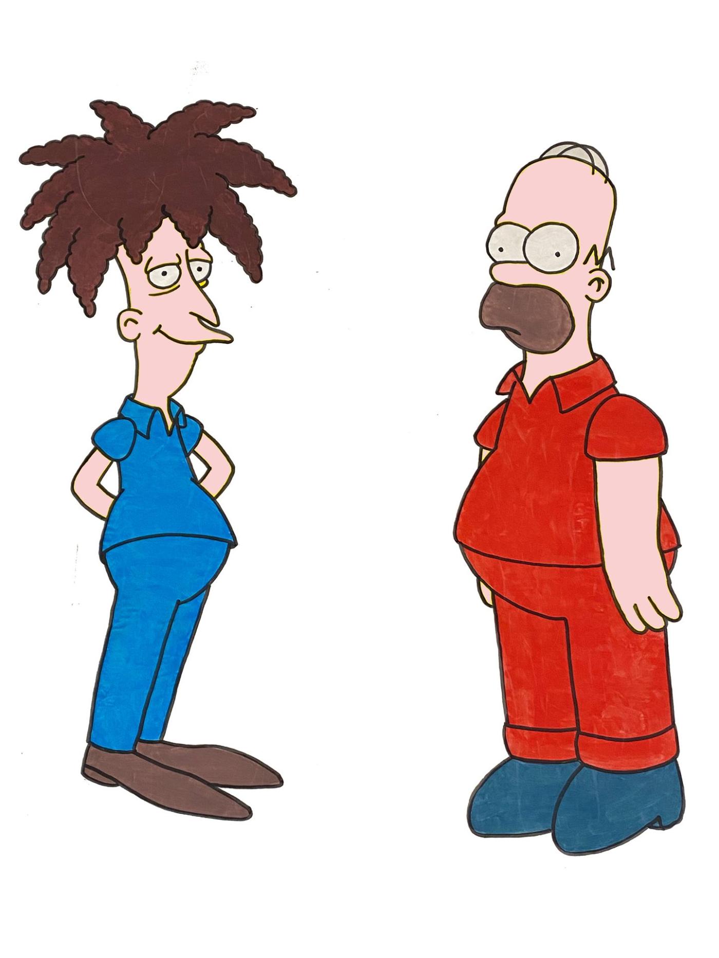 Illustration von Herrn Blau und Herrn Rot